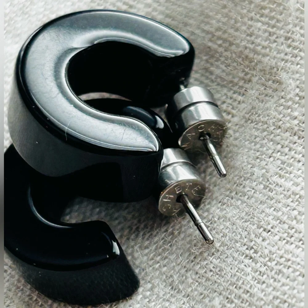 Machete Muse Hoops in Black Matte - Picture 5 of 6